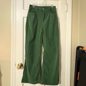 Green Wide-Leg Pants